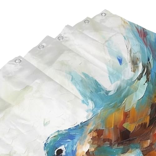 Rideau de douche oiseau d'hiver imperméable lavable 183x183cm