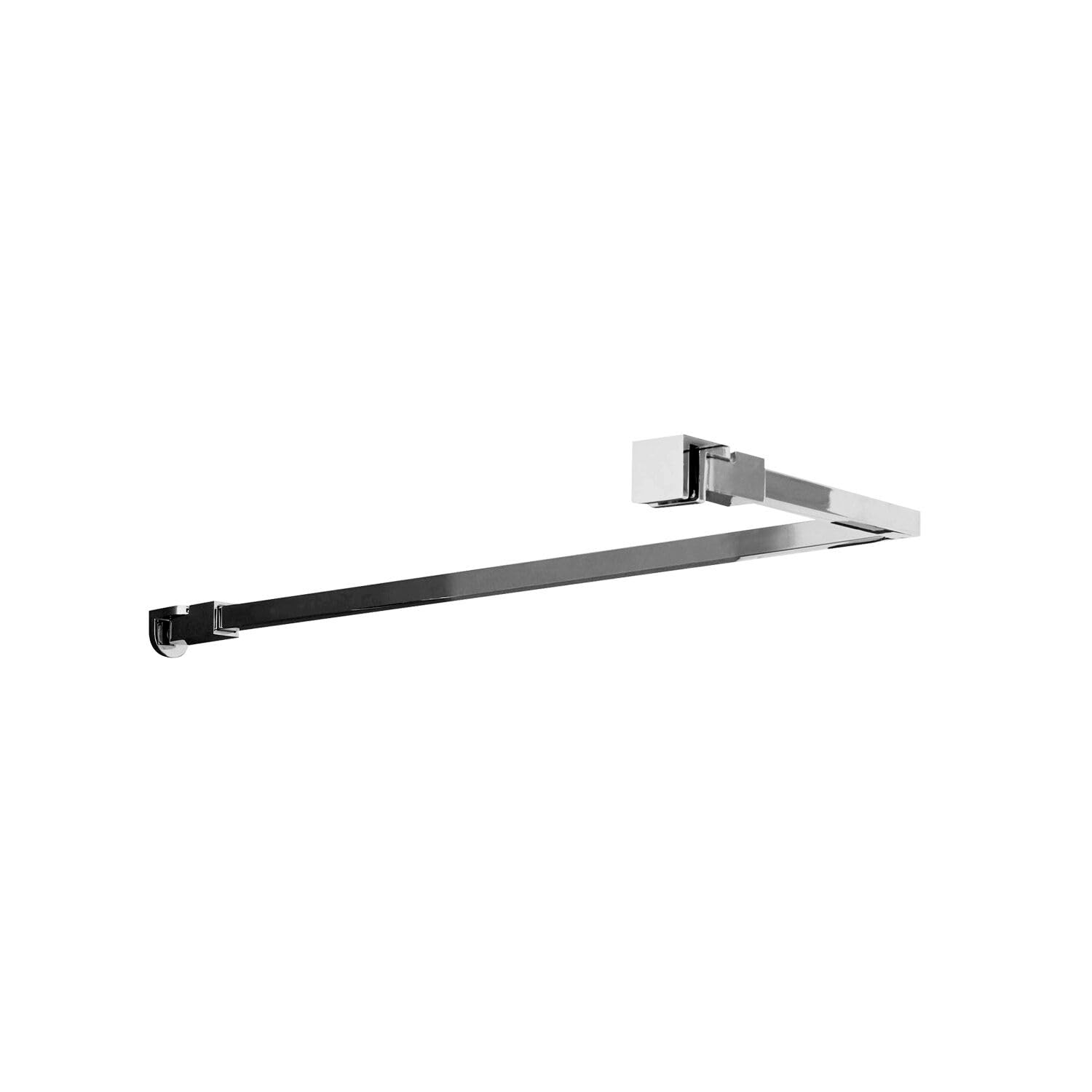 Balterley Silver Shower Screen Support Bar Kit, Arm Brace Support For Wetroom Screens, L Shape Square Tube Shower Bracket Wall Mount, Arm Support For Wetroom Bath Enclosure- 150 X 1000 X 15Mm (Chrome)