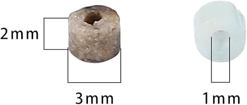 Miniatura 5 de Cuentas cilíndricas cortas de amazonita natural de 0.079 x 0.118 in, 155 piezas de tubos sueltos semipiedras preciosas para diseño de joyería