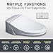 ZMJH Bidet Toilet Seat, Electric Smart Heated Seat with Slow Closes, Vortex Wash, Warm Dryer, Rear and Front Wash, Warm Water, Remote Control, and Night Light, White, A102S-W (Elongated)