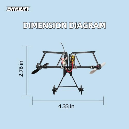 Image of BRRRRT RC Paper Airplane Kit, DIY Remote Control Airplane with Gyro Stabilizer, Dual Propellers, Lightweight Foldable Easy to Fly for Hobbyists & Beginners
