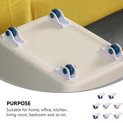 BESPORTBLE 8 rodas autoadesivas, caixa de armazenamento, rodas giratórias, giratórias, acessórios de