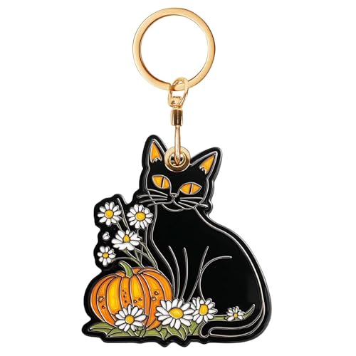 Llavero de piel de gato negro protector para evitar pérdidas de tarjetas de acceso y GPS