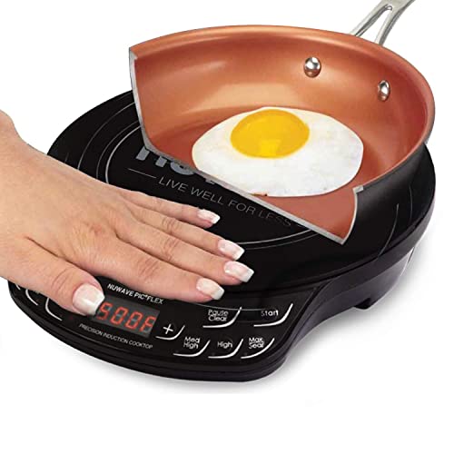 Image of Nuwave PIC Flex with 9-inch Anodized Duralon, Non-Stick Fry Pan, Portable, Powerful Induction Cooktop, 6.5-Inch Heating Coil