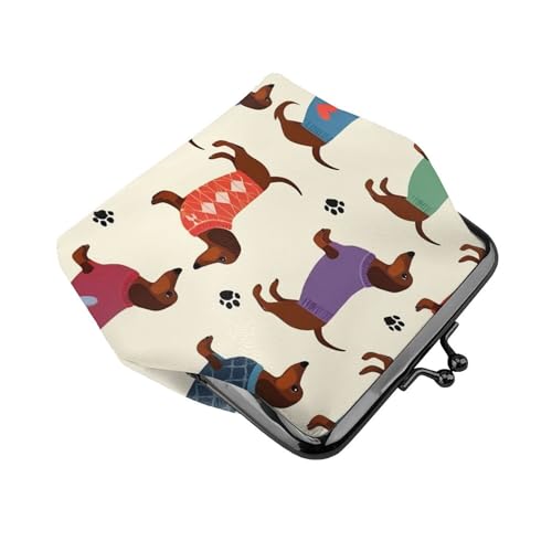 Coin Purse Small Pu Leather Change Purse Wallet Bag cute clothes dachshunds dog (3) Change Pouch Car Coin Holder Pouch For Women3