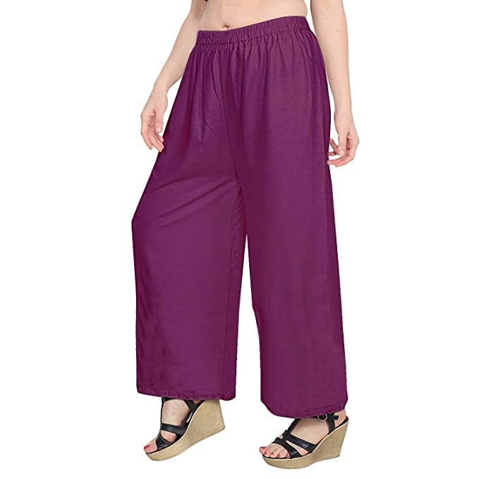 Drishti Fashion Products Rayon Womens & Girls Plain Palazzo-image-38