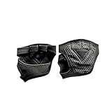 DCNIYT Guantes protectores de palma de mano para gimnasio, fitness, culturismo, levantamiento de pesas, guantes de entrenamiento con mancuernas (negro B, M)