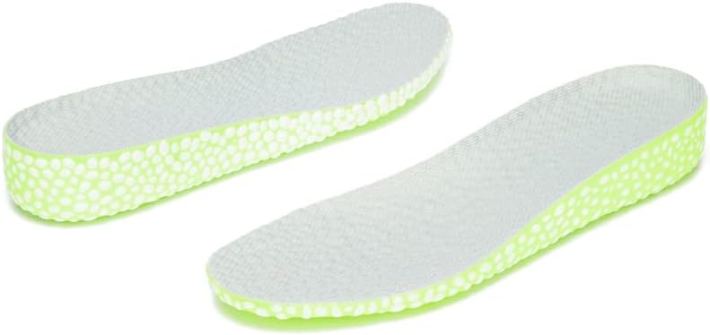 CALTO Height Increase Insoles E-Tpu Technology Popcorn Rebound Shock Absorbant Lightweight Elevator Insert-1.4 Inch /3.5Cm Taller-Ik302,Green,Large