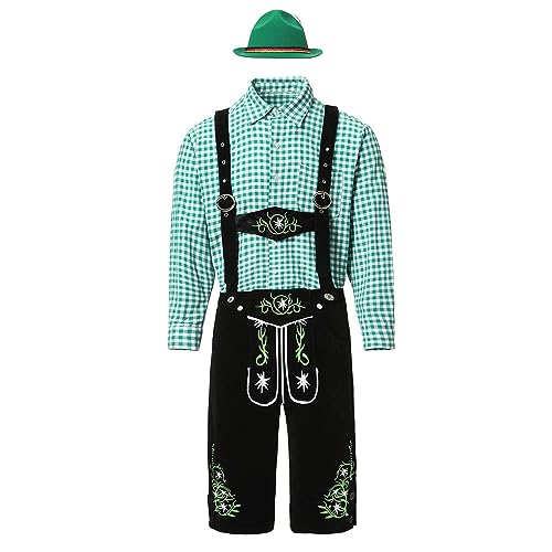 Tenue lederhose costume bavarois homme pantalon vintage année 20 noir en cuir