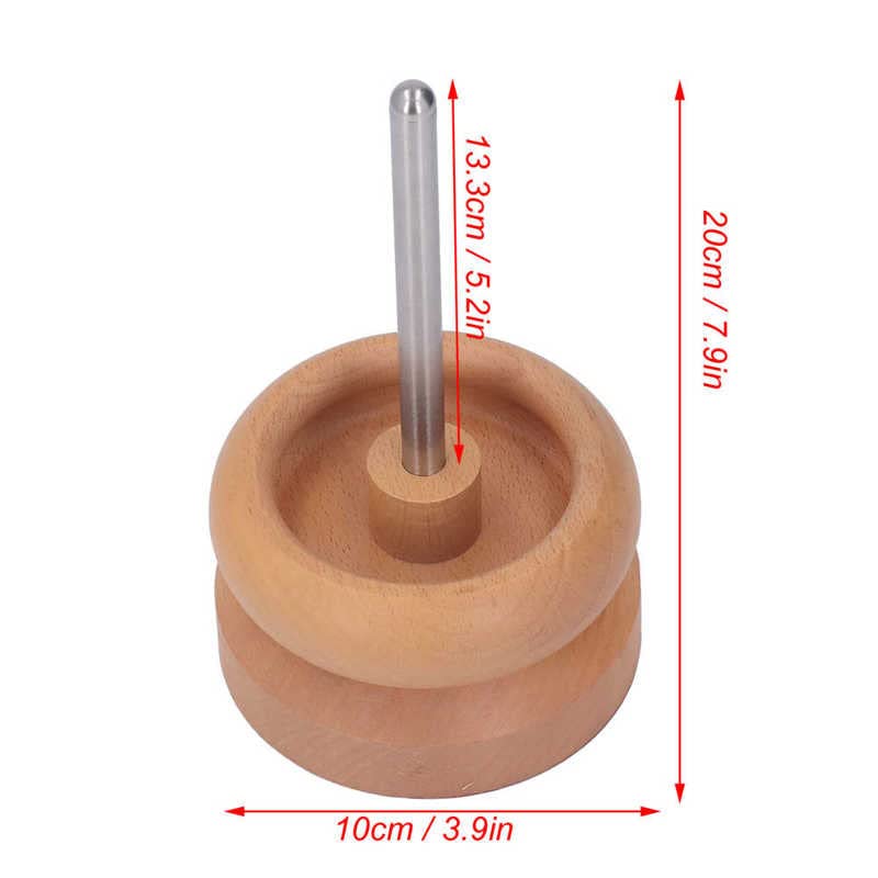 2 Pcs Bead Spinner Log Colored Beech Wood Beading Device Hand Made Beading Bowl Quick Beading Tool for