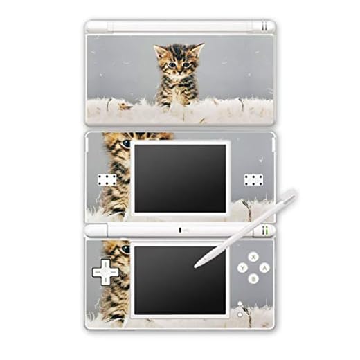 DeinDesign Skin kompatibel med Nintendo DS Lite folie Sticker katt husdjur fjäder