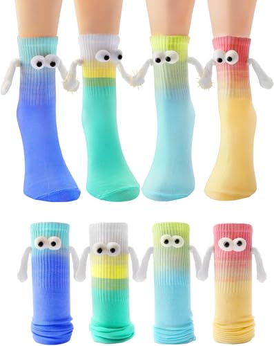 Yawlsow Funny Holding Hands 4 Pairs Socks Crazy...