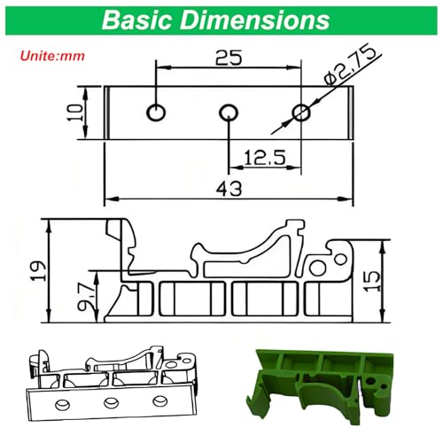 Fixation PCB sur rail DIN 35mm pour éviter les courts-circuits avec vis