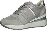 Material exterior: Cuero Geox D ZOSMA, Zapatillas, para Mujer, Gris (Gris/Lt Gris), 39 EU