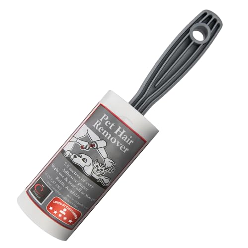 Caraselle Lint Rollers for Pet Hair - Cat & Dog Hair Remover, Lint Roller for Clothes, Furniture, Bedding, Car Interiors, Carpet, Picks up Lint, Hair, Fluff, Debris, 1 x 7.5m Extra Sticky Roller