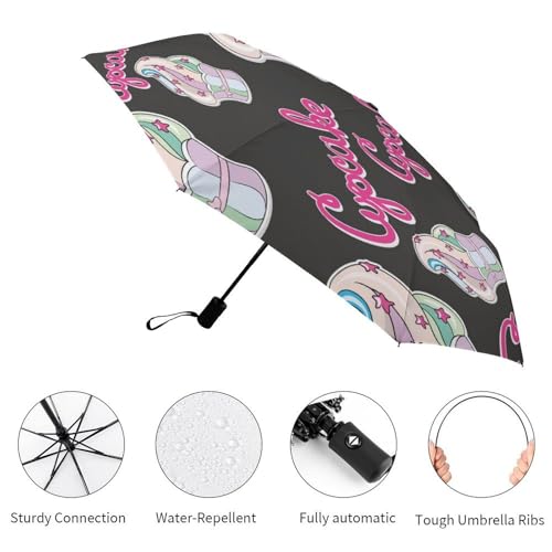 Parapluie pliant automatique compact, modèle de voyage original pour femme et homme