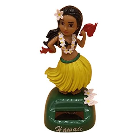Dancing Toy Figure Doll,Car Ornaments Hawaii Girl Hula Shaking Head Toy With Solar Powered For Automobile Decompression Dashboard Decor,Dashboard Solar Powered Toy Hula Girl Hawaii Car Decoration Gift Cover