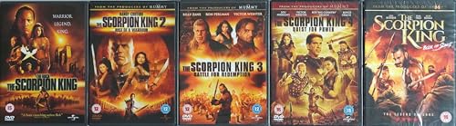 THE SCORPION KING 1-5 COMPLETE COLLECTION / 1. SCORPION KING / 2. RISE OF A WARRIOR / 3. BATTLE FOR REDEMPTION / 4. QUEST FOR POWER / 5. BOOK OF SOULS = ULTIMATE 5 x DVD UK SET
