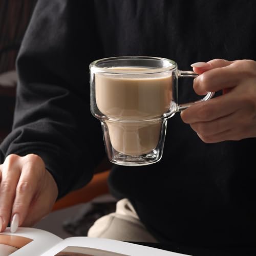 Set de 4 Mugs de Vidrio Térmico de Pared Doble 10 oz miniatura 7