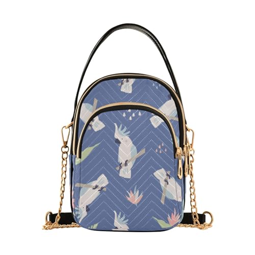 Cell Phone Purse Parrot Cockatoo Crossbody Handbag Durable Shoulder Bag Sturdy Travel Pouch Compact Chic Bag for Women Daily Use, Holiday Birthday Gift2