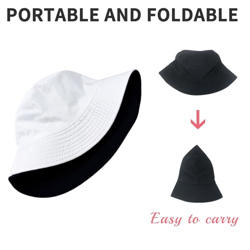 Image of NPQQUAN Bucket Hats for Men Women Packable Foldable Sun Hats for Women Beach Travel Cap