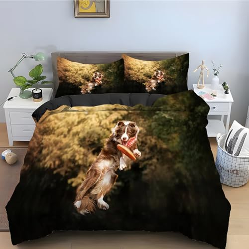 Parure de lit 90x190 Chien de Berger avec housse de couette