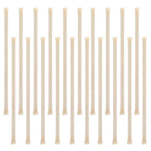 Mecha de repuesto para lámpara de aceite, 20 mechas para lámparas de aceite de 17 cm x 8 mm de diámetro, lámpara de petróleo, mecha de algodón, mecha de vela, mecha de aceite, lámpara de aceite para