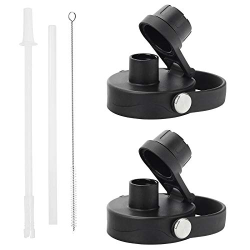 HydroFest Sportdeckel passend für Hydroflask Wide Mouth Wasserflasche, Sportverschluss für Hydroflask Zubehör 30 40 55 80 80 180 ml, flexibler Griff und Ersatzdeckel für Hydroflask