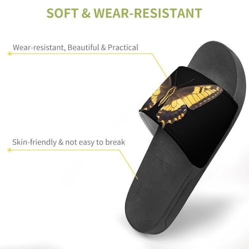 Tiger Swallowtail Butterfly Slippers for Men Wormen Shower Bathroom Slipper Indoor Beach Non Slip Sandal3
