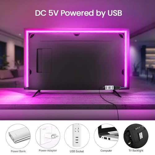 Tira de LED USB RGB 5V 1m 576 LEDs con dimmer miniatura 5