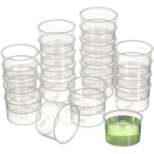 Vaso medidor plástico transparente 10 ml 100 unidades miniatura 1