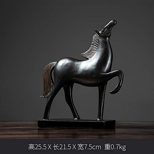 Statue de cheval en résine antique pour la décoration de maison et bureau