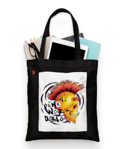 Image of ZORI Black Tote Bag With Pocket Printed Designed Canvas Tote Bags For Women large capacity,Tote bag For Shopping, College, Travel, More Canvas Handbag For Unisex Bag