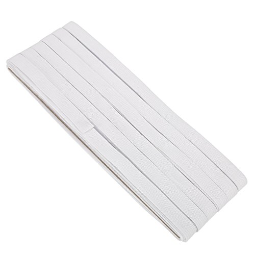 Shappy Elastic Band for Sewing Knit Elastic Band (1/2 Inch X 22 Yards,White)
