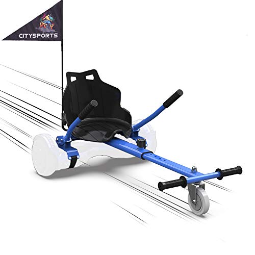 MARKBOARD Asiento Kart, Hoverkart para Patinete Eléctrico, Compatible con Hoverboard de 6.5, 8.5 y 10 Pulgadas (Azul)
