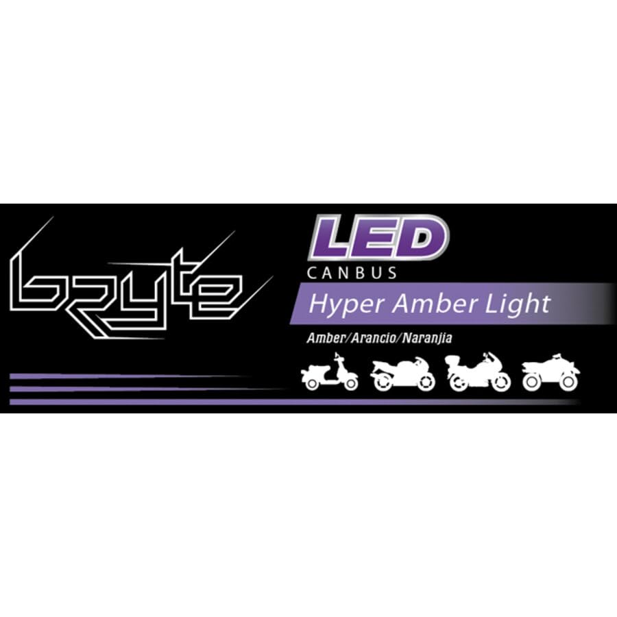 Bryte 1210663 Lampadina Bau15S 5 LED Canbus Ry10W, Arancio, 2 Pezzi