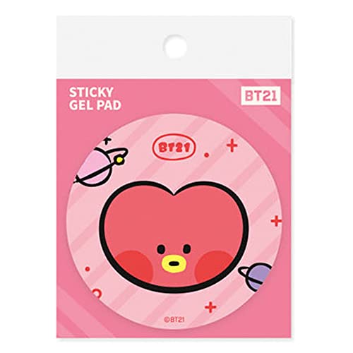 BT21 Original Product Minini Multipurpose Adhesive Gel Pad, Removal of Household Dust, Attachment of Vehicle Supplies, Attachment of Desk Supplies (TATA)