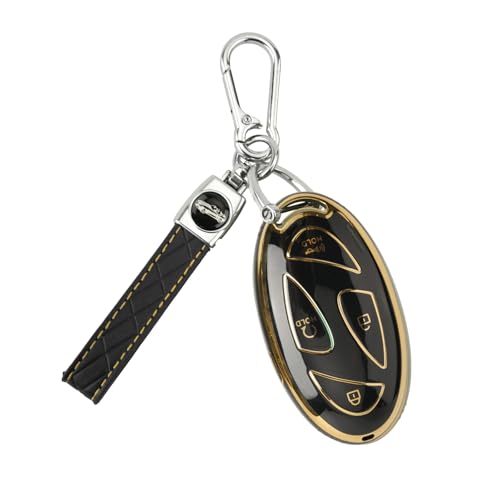 RUIYA Car Key Case Cover for Hyundai Tucson 2025/ Kona SX2 EV/Ioniq 6/ Sante Fe 2024 2025, Hyundai Key Shell TPU Key Case Cover Key Box Car Remote Controls Protective Cover