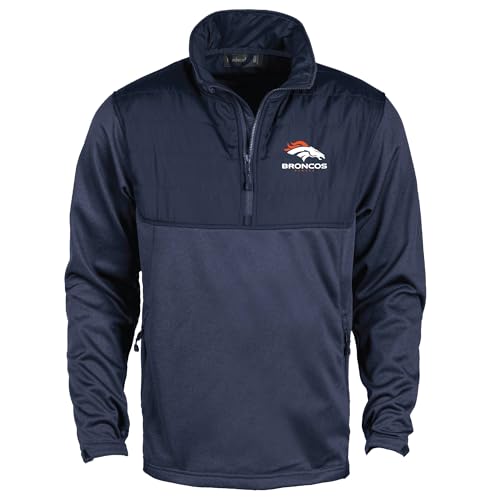 Image of Dunbrooke Pathfinder Teflon coated 1 /4 zip tech fleece with polyester shell and zippered pockets