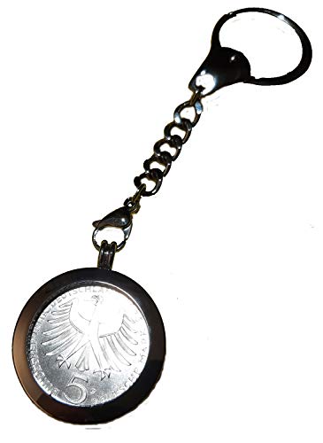 Pièce Albert Schweitzer 5 DM argent sur porte-clés homme pour vos clés de voiture