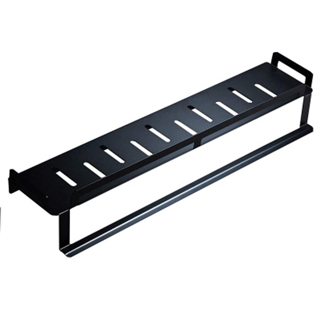 Portasciugamani in Acciaio Inossidabile da Parete Nero Portaoggetti da Cucina per Bagno Impermeabile e Antiruggine Multi-Formato 40Cm 40Cm (40cm)