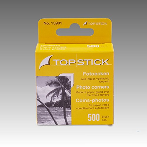 MASHPAPER 500 Fotoecken TOPSTICK Transparol selbstklebend im Kartonspender 13901