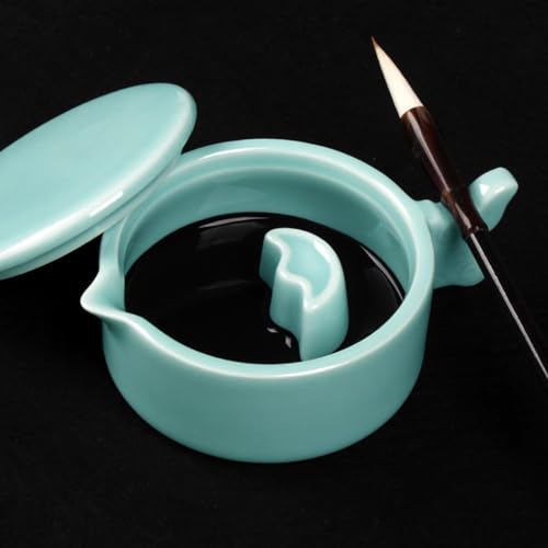 Porte-stylo calligraphie céramique 10 cm anti tache encre table