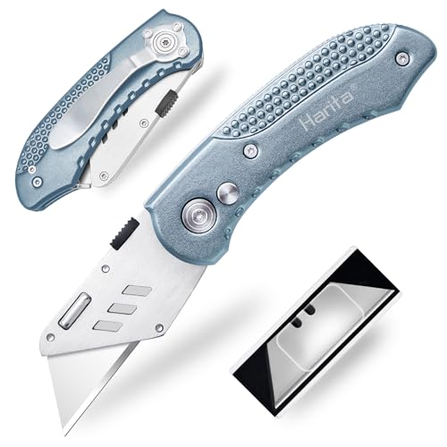 Box Cutter, Utility Knife with Aluminum Handle,...