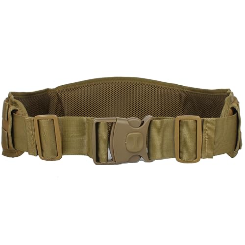 Riñonera táctica marrón con sistema Molle ajustable para equipo militar