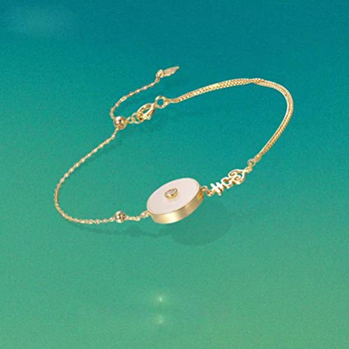Bracelet argent S925 anti-ternissement et jade blanc authentique - 3