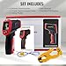 Infrared Thermometer Gun with Pipe Temperature Clamp, High Accuracy HVAC Thermometer (-50°C to 850°C) for Cooking, Home Repair, Oven, HVAC, Automotive & Industrial Use, Adjustable Emissivity