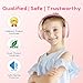 EarFun Bluetooth Kopfhörer Kinder, 85/94dB Lautstärkeregelung, HiFi Sound, HD-Mikrofon, 40 Std Akku, Faltbare, Einstellbar, Kopfhörer Kabellos Bluetooth Kinder für Schule/Reise, Rosa