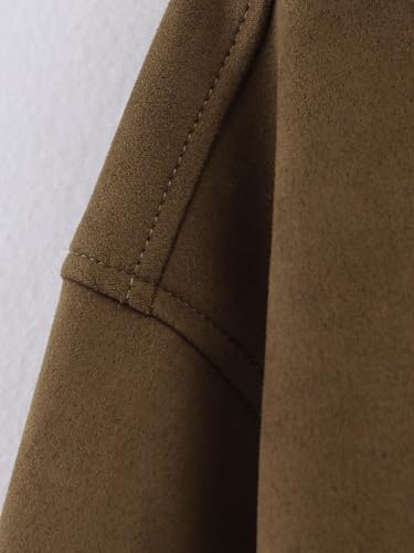 KEOMUD Women's Fall Lightweight Bomber Jacket,Casual Trendy Stand Collar Cropped Jacket with Pocket4