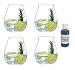 Produktbild Riedel 5414/67 Gin Tonic Gläser Set Gin o`clock 4 Stück mit Dekomiro Spülmittel